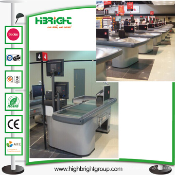 Italy Design Electric Checkout Counter with Conveyor Belt